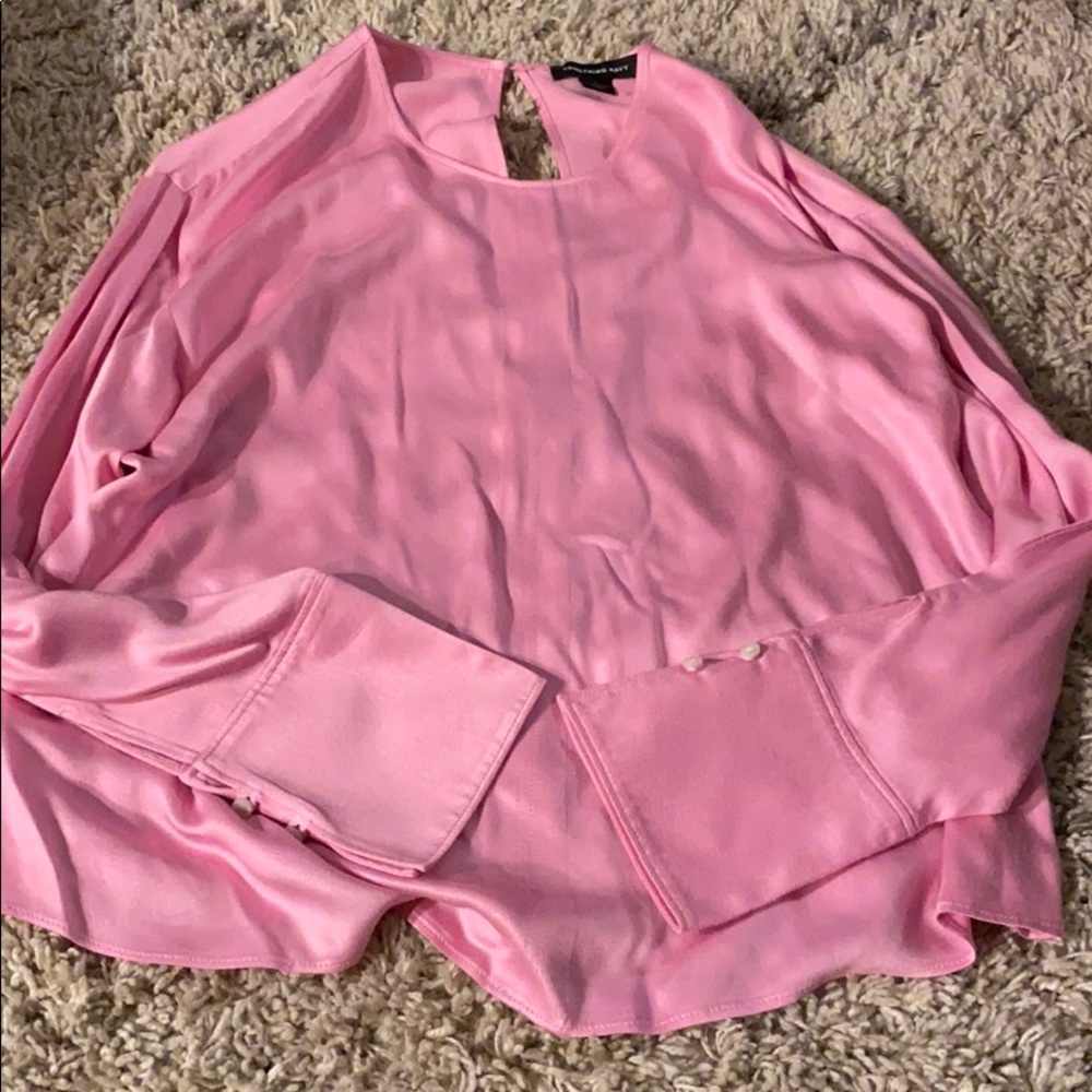 Something navy pink blouse